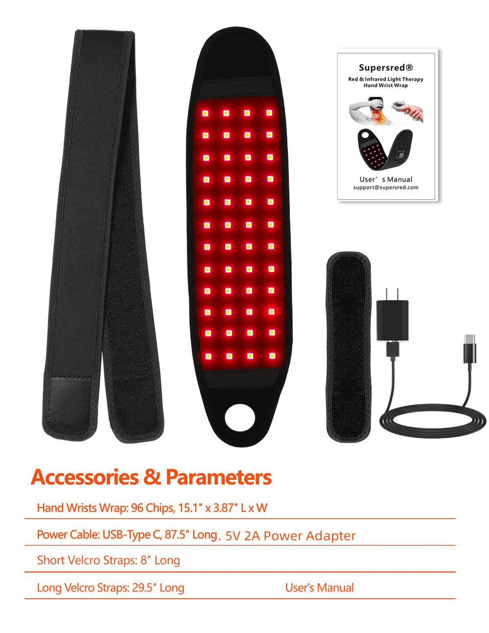 Supersred adjustable strap ensures a snug fit for comfort during use.