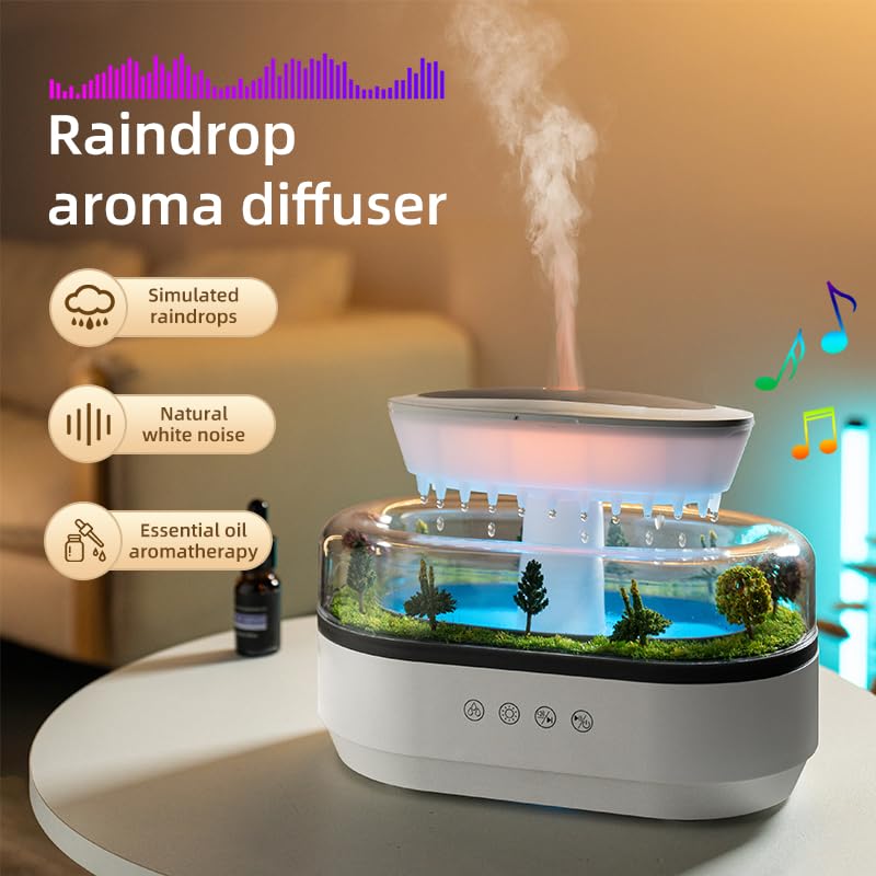 SUPNOVA Upgrade Raindrop Diffuser landscape design creates tranquil bedside focal point.