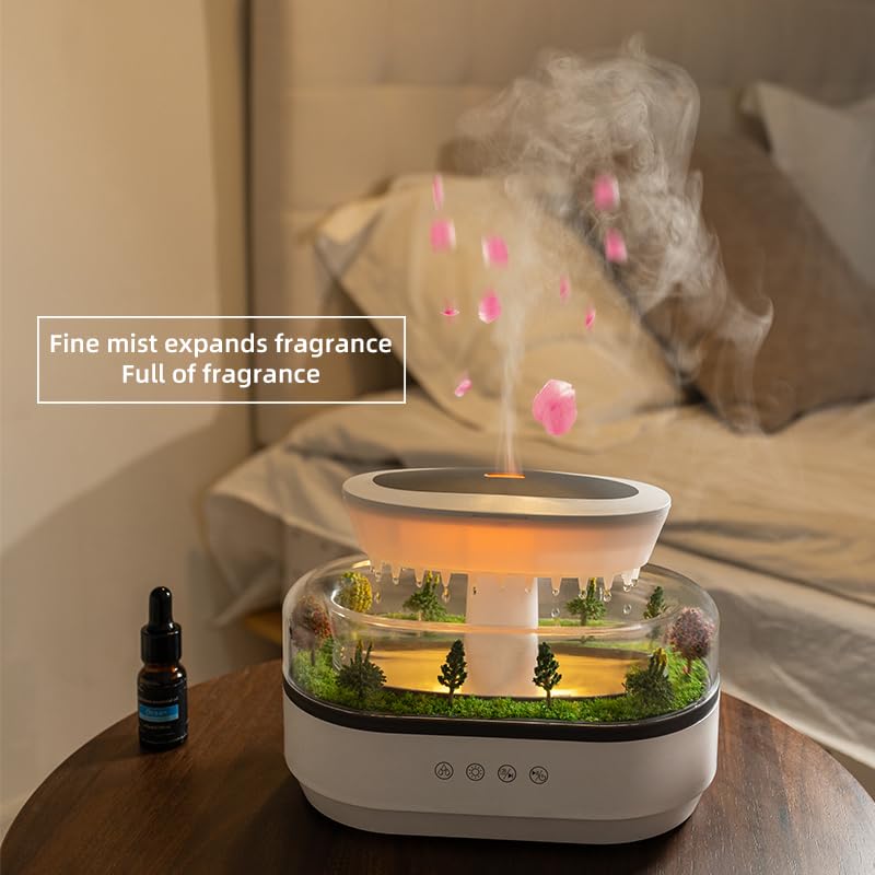 SUPNOVA Upgrade Raindrop Diffuser white noise feature supports peaceful sleep.