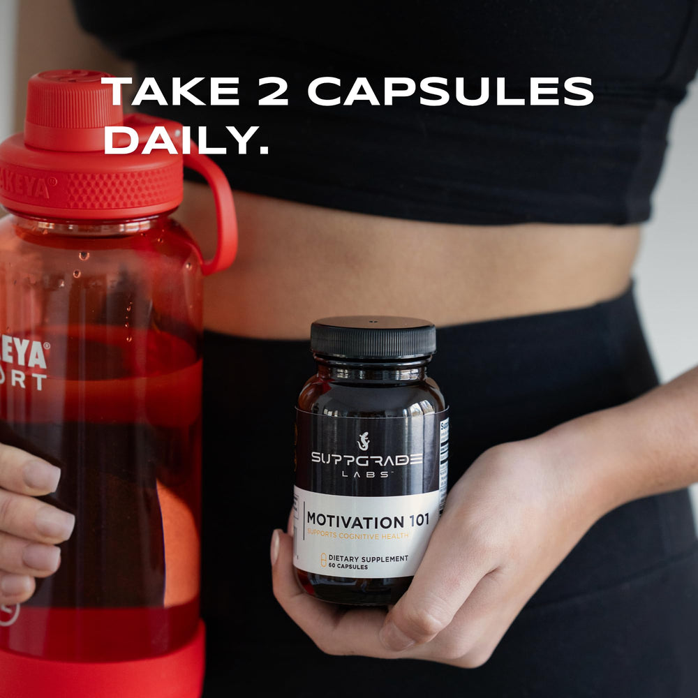 Suppgrade Labs Motivation 101 packaging conveys quality and responsible sourcing.