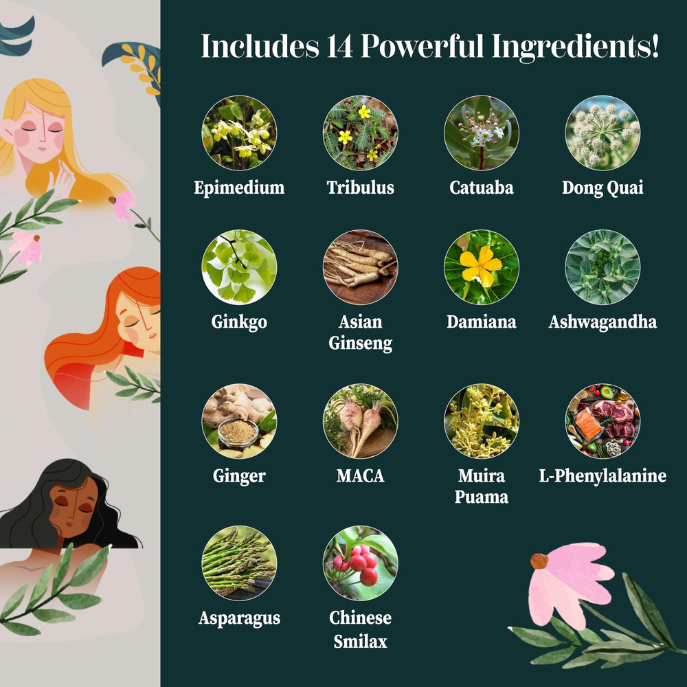 Supplement Universe Female Libido Enhancer morning routine scene suggests mood and energy boost.
