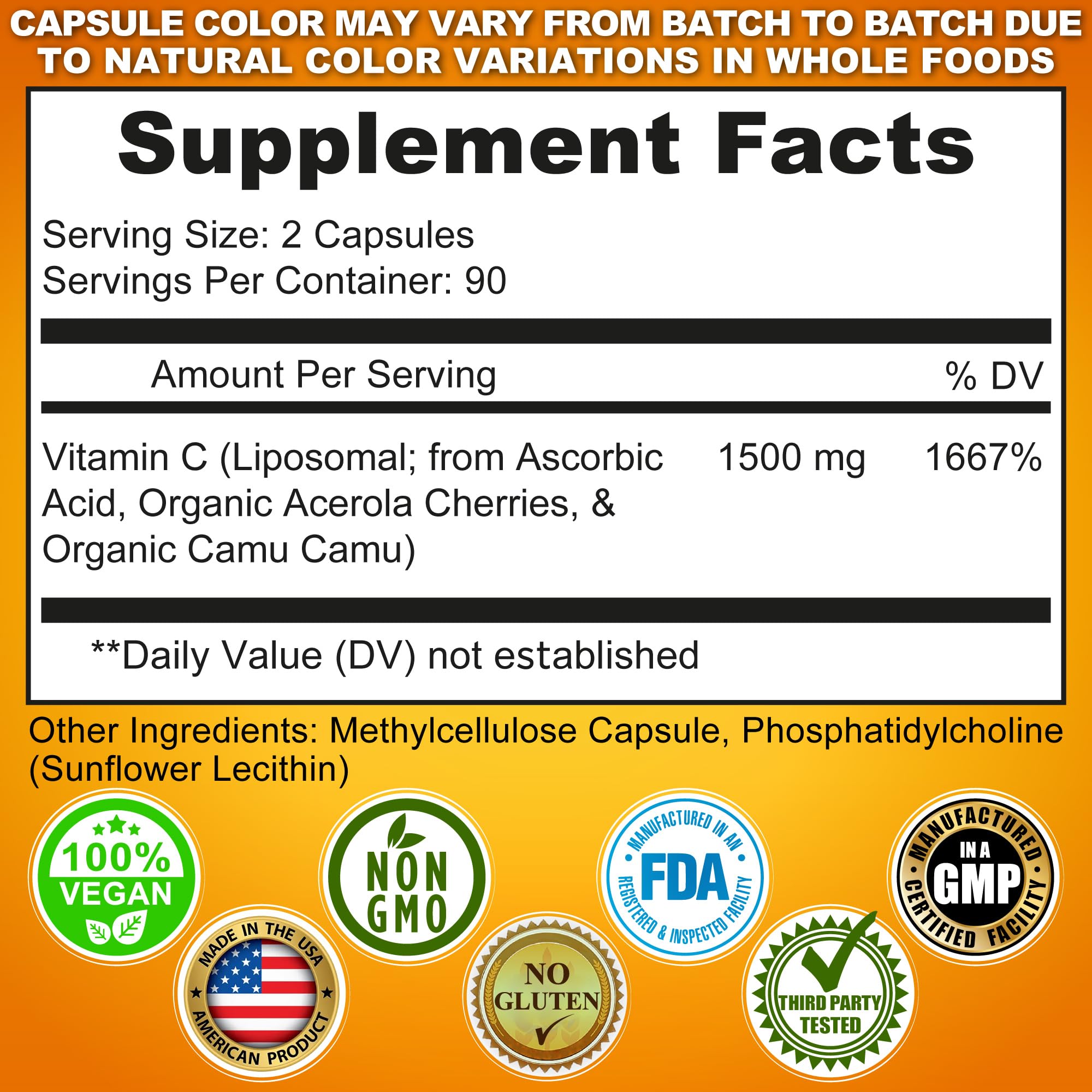 Close-up of liposomal C capsules illustrating enhanced absorption technology
