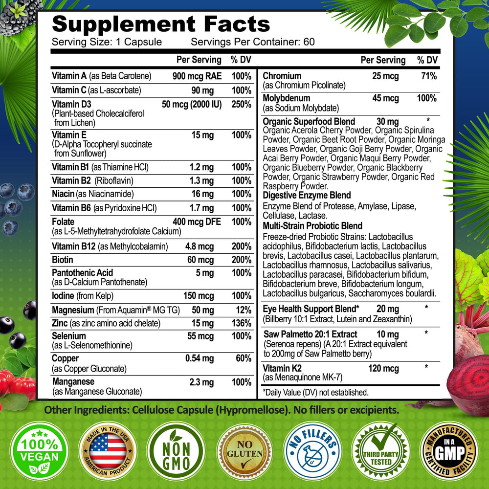 Supplements Studio Made in USA facility label conveys quality control.