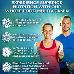 SUPPLEMENTS STUDIO methylated multivitamin capsules featuring B12 and folate for energy support