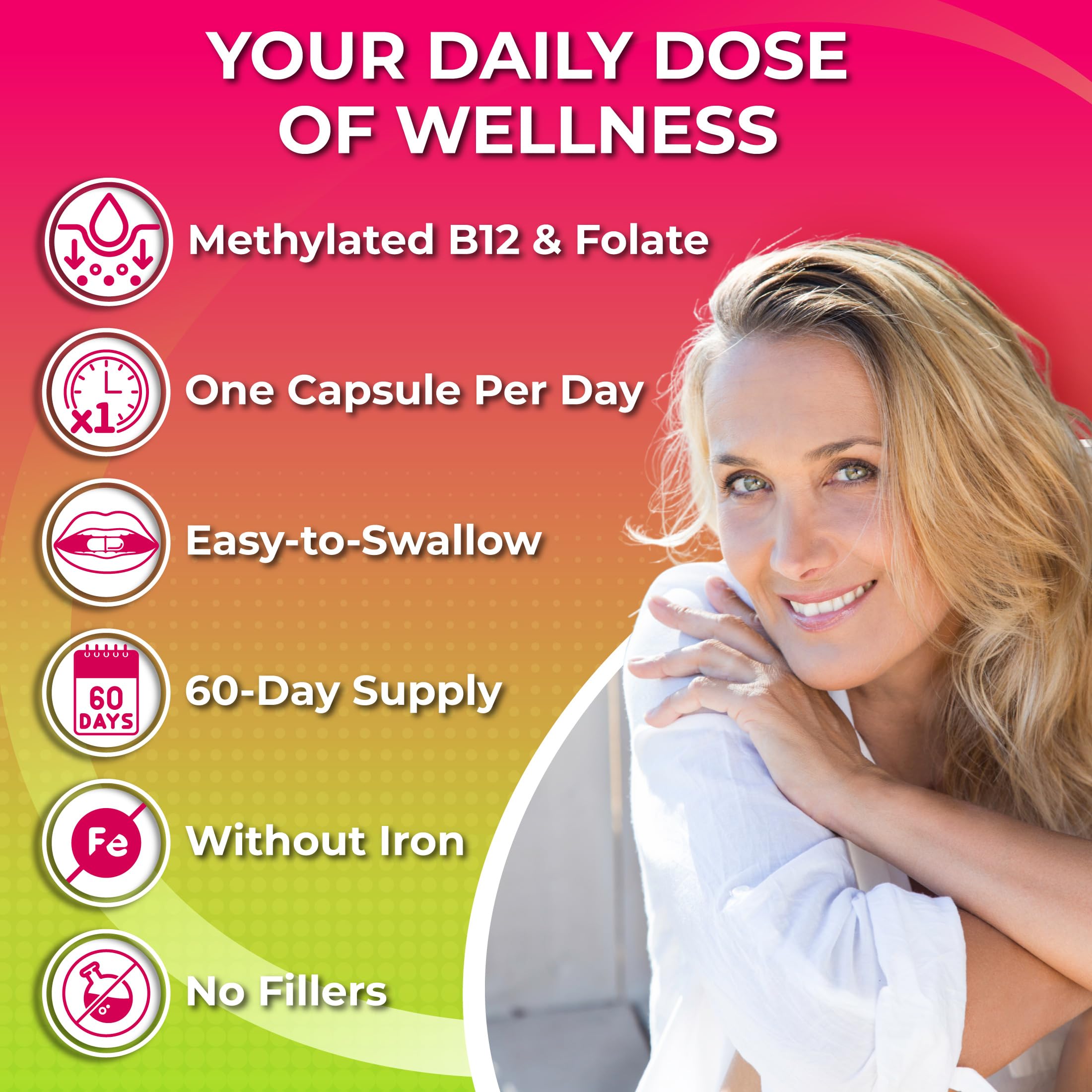 SUPPLEMENTS STUDIO Women's Daily Multivitamin 50 Plus capsules close-up for daily wellness.