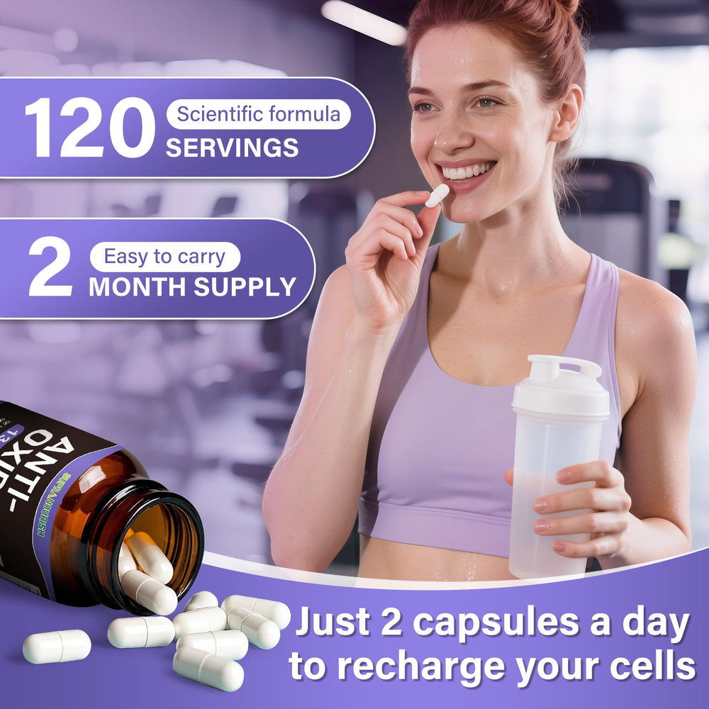 SUPRANOURISH 120-capsule bottle represents a convenient 60-day supply for ongoing support.