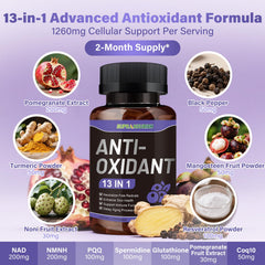 SUPRANOURISH resveratrol and pomegranate image emphasizes natural antioxidant ingredients.