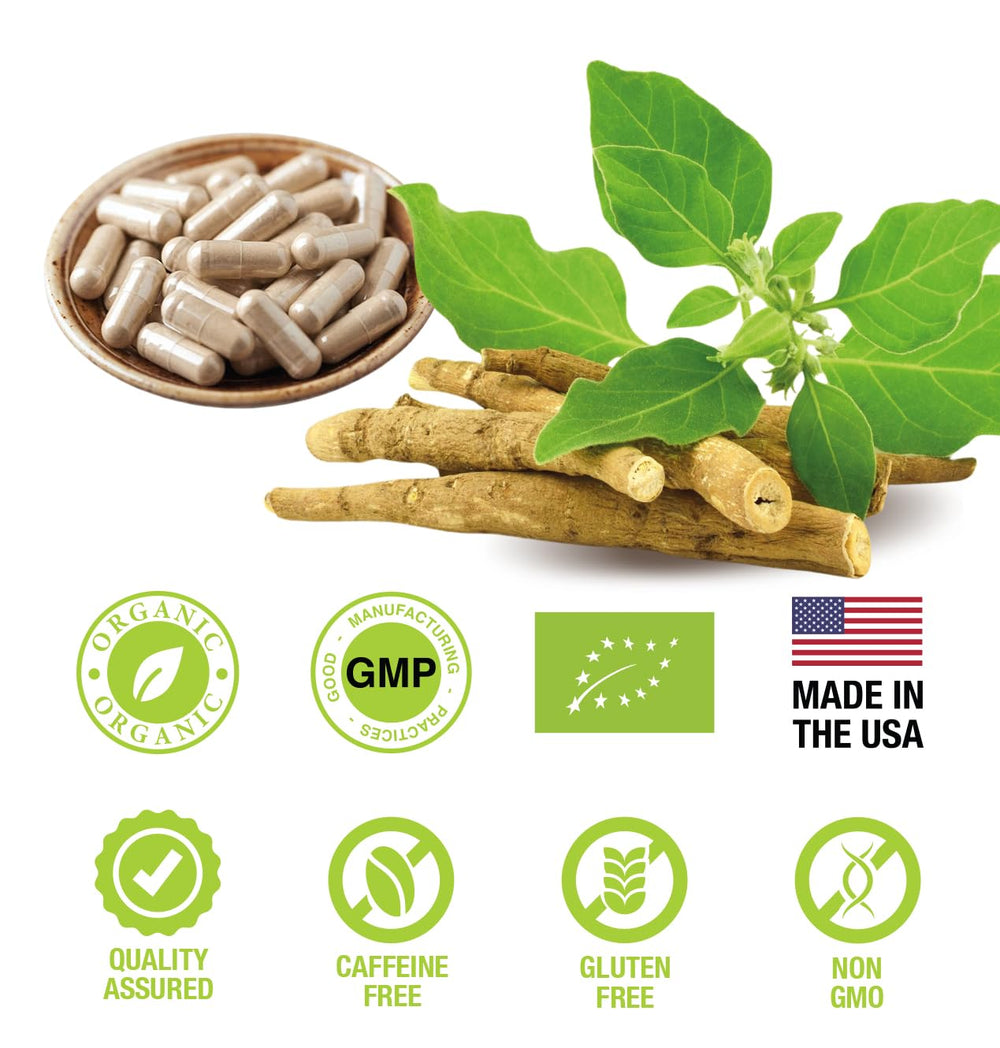 L-Theanine and Ashwagandha combination in Supreme Herbals capsules for calm focus