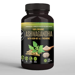 Pouring Supreme Herbals Ashwagandha capsules from bottle for easy dosing
