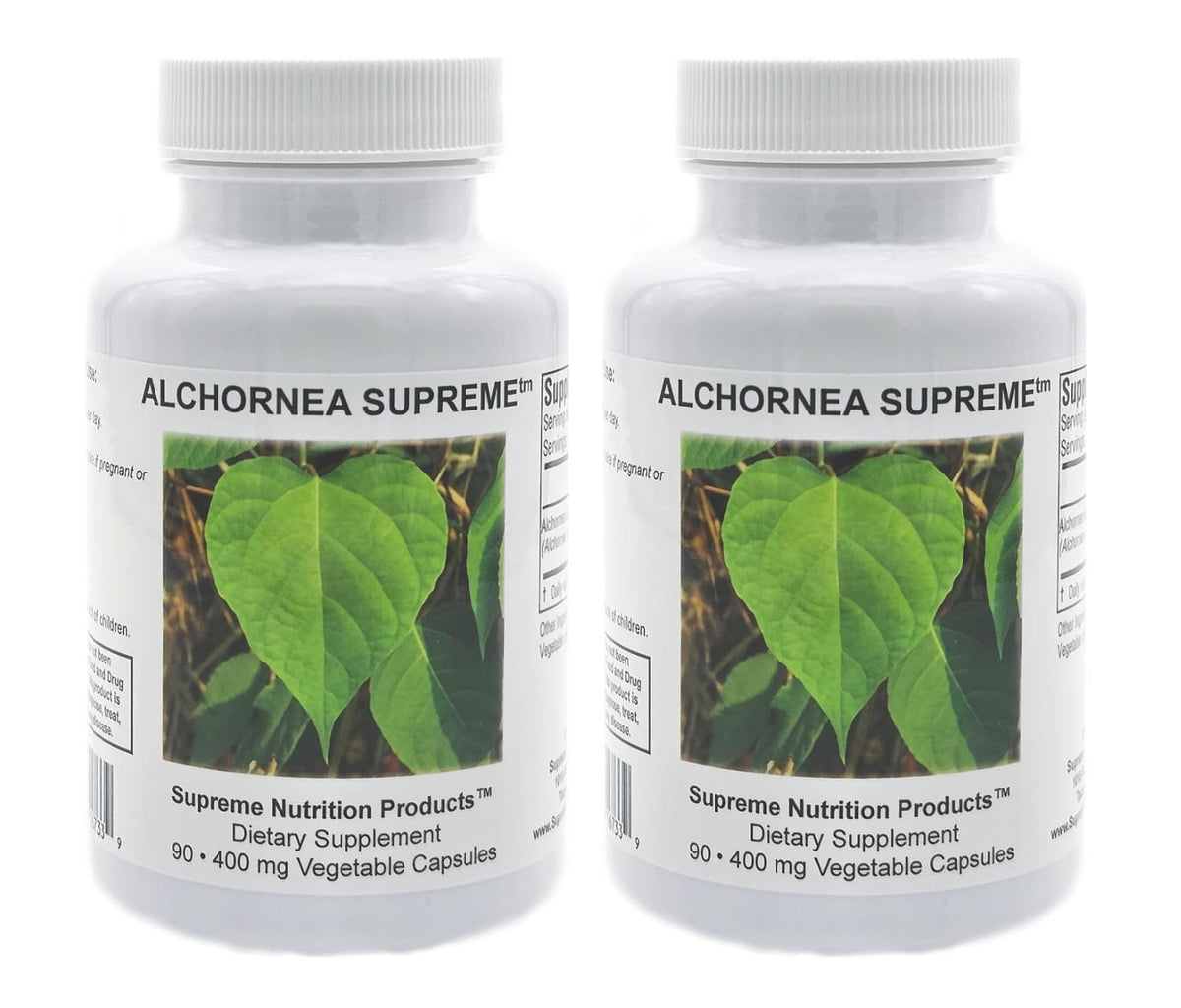 Supreme Nutrition Alchornea Supreme leaves close-up for daily herbal routine.