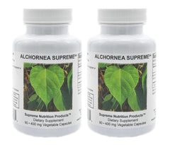 Supreme Nutrition Alchornea Supreme leaves close-up for daily herbal routine.
