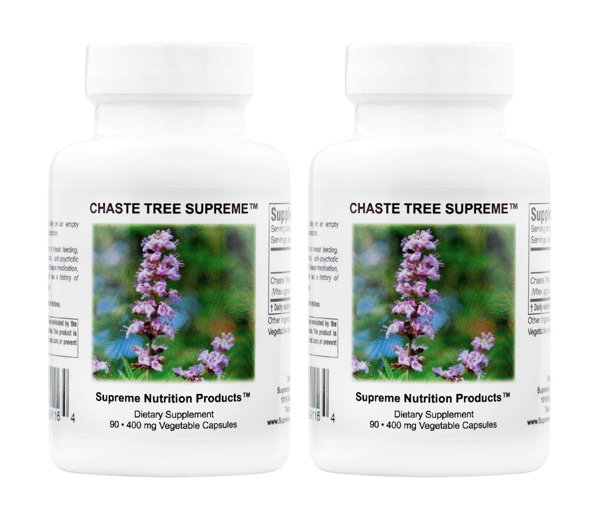 Supreme Nutrition Chaste Tree Supreme bottle front view for clear product presentation