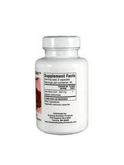 Label highlights 100% pure red sage and filler-free formulation for clean capsules