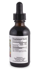 Label close-up of Supreme Nutrition Elderberry Tincture showing ingredients.
