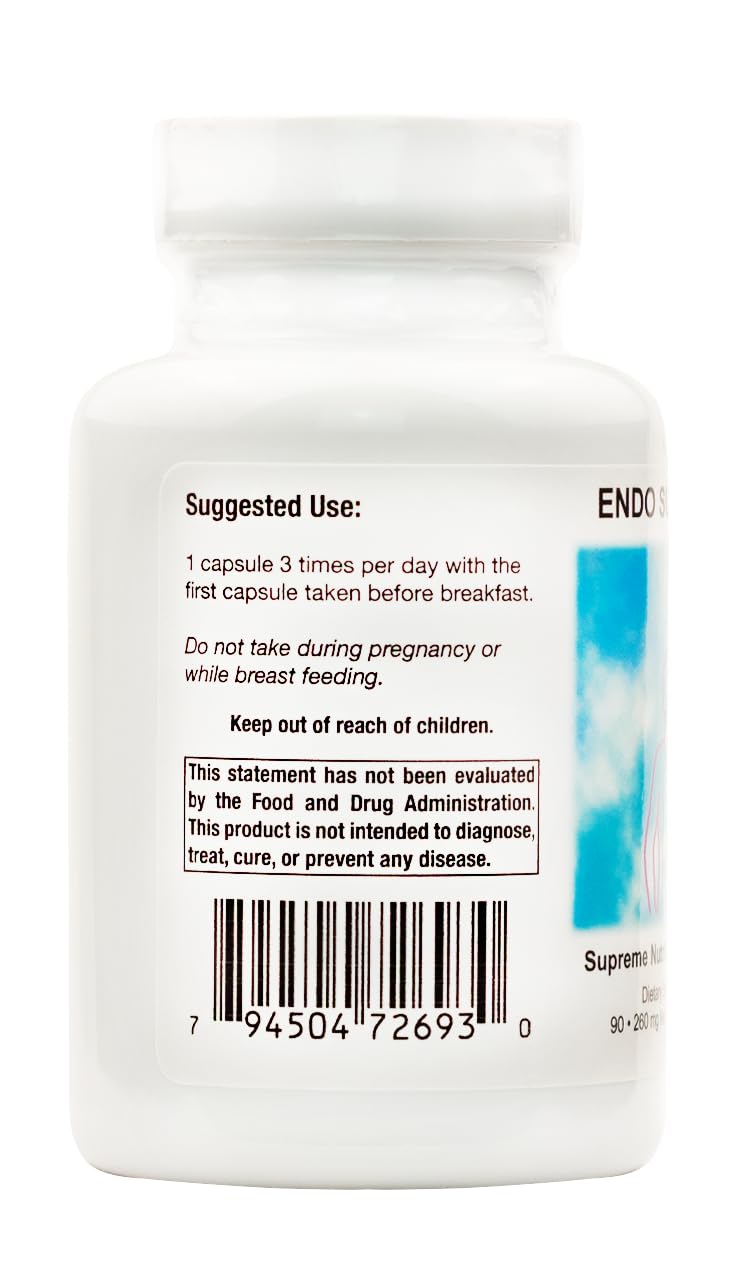 Endo Supreme bottle close-up with label showing pure Suma root.