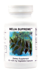 Supreme Nutrition Melia Supreme Neem Leaf capsules front view, pure herbal supplement for daily wellness.