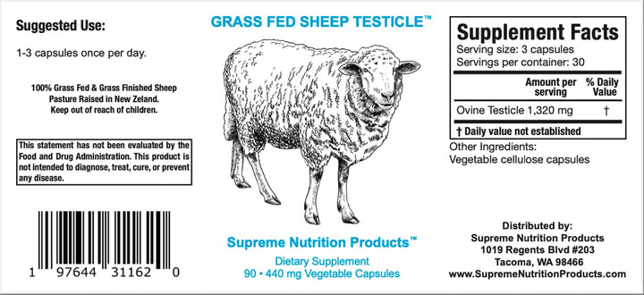 Supreme Nutrition Products open bottle with capsules visible and sealed freshness packaging