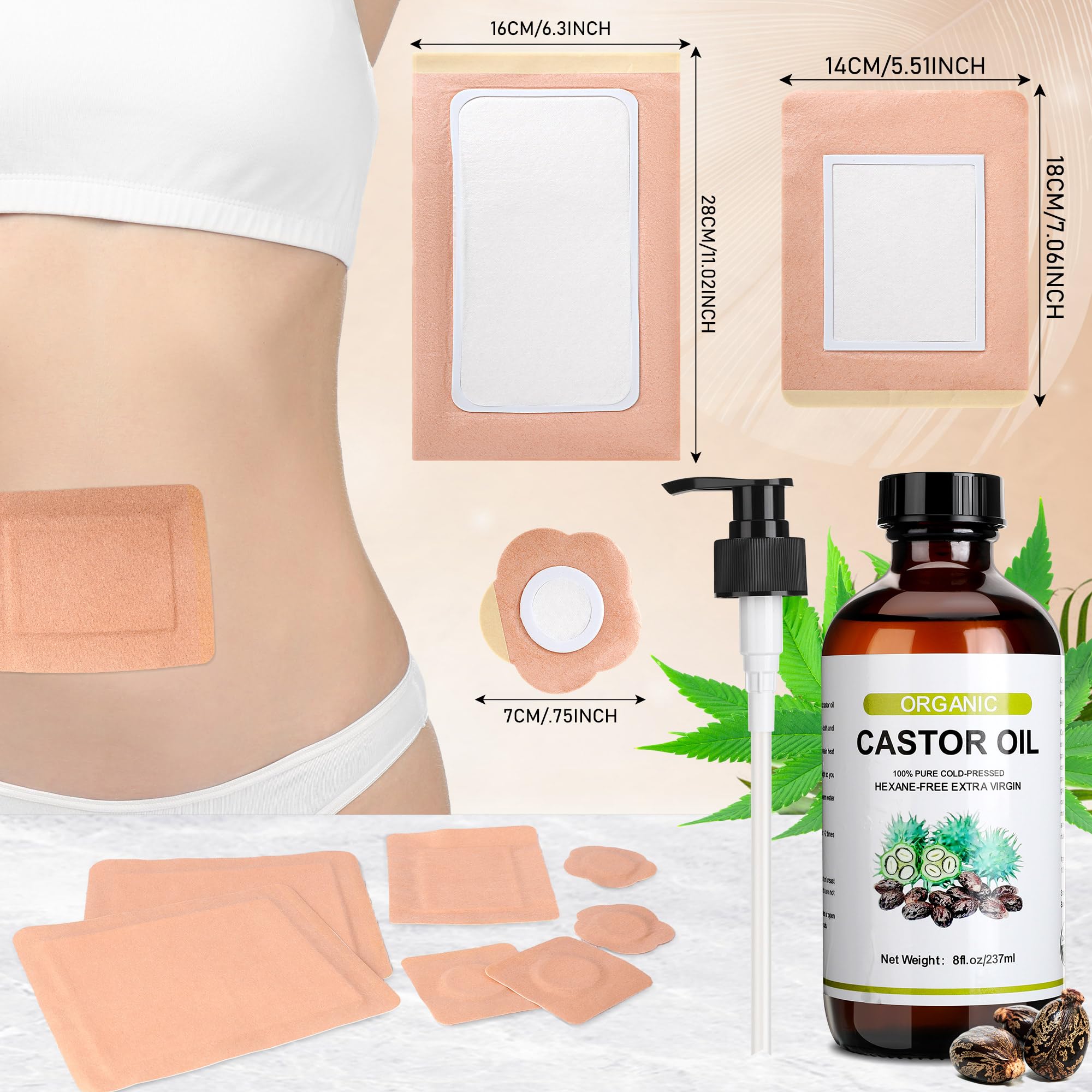 Suquuee patches large size secure belly and back coverage during daily activities