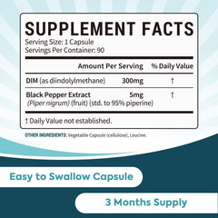 Surebounty DIM capsules close-up, easy-to-swallow daily support.
