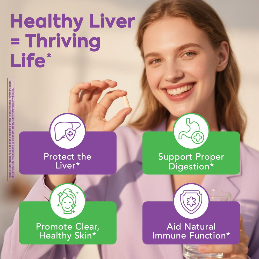 Surebounty Milk Thistle pour capsules illustrate easy daily use for digestion-friendly wellness.