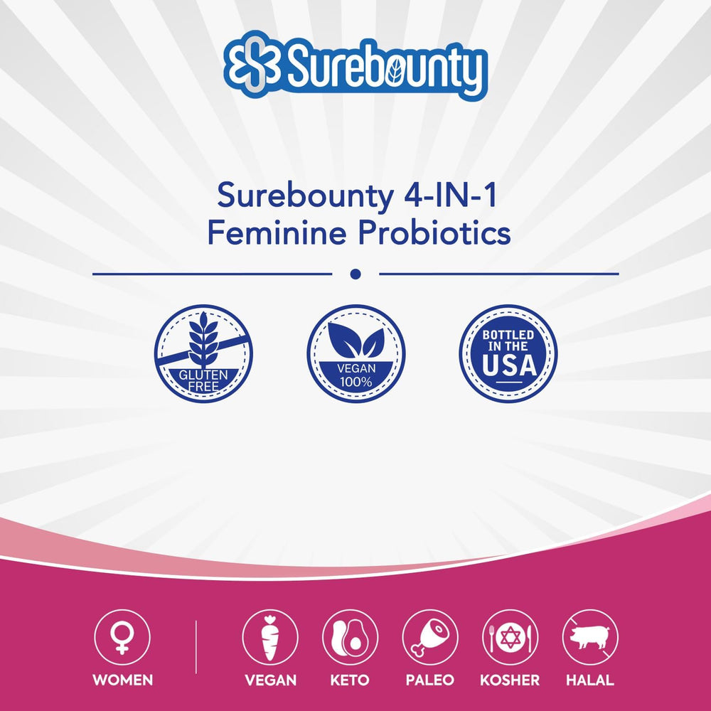 Daily routine scene with Surebounty Probiotics for Women promoting consistent use.