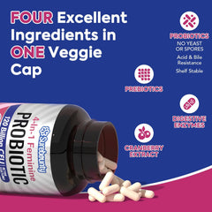 Surebounty Probiotics veggie capsule highlighting dairy-free, allergen-conscious daily supplement.