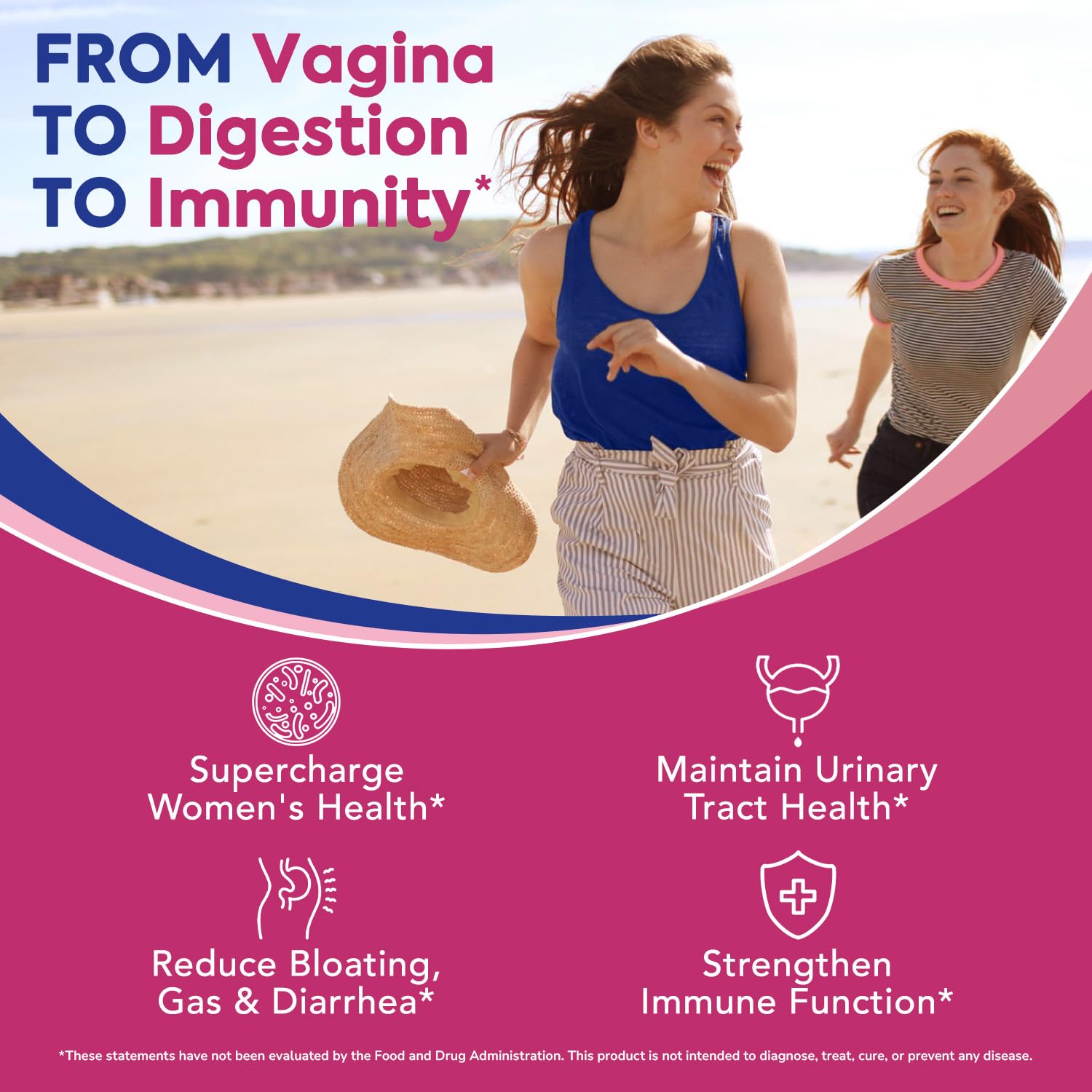 Surebounty Probiotics for Women cranberry extract visual emphasizes urinary health support