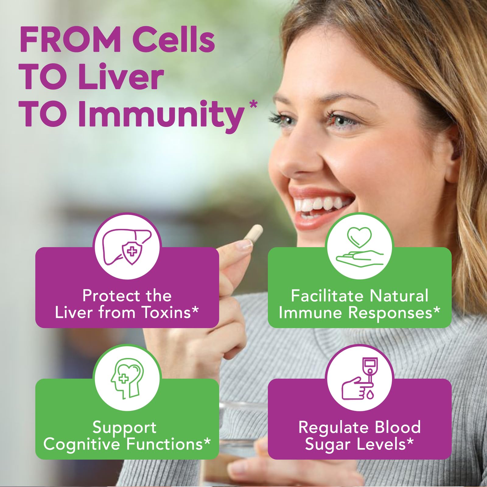 Veggie capsules from Surebounty present plant-based liver health support.