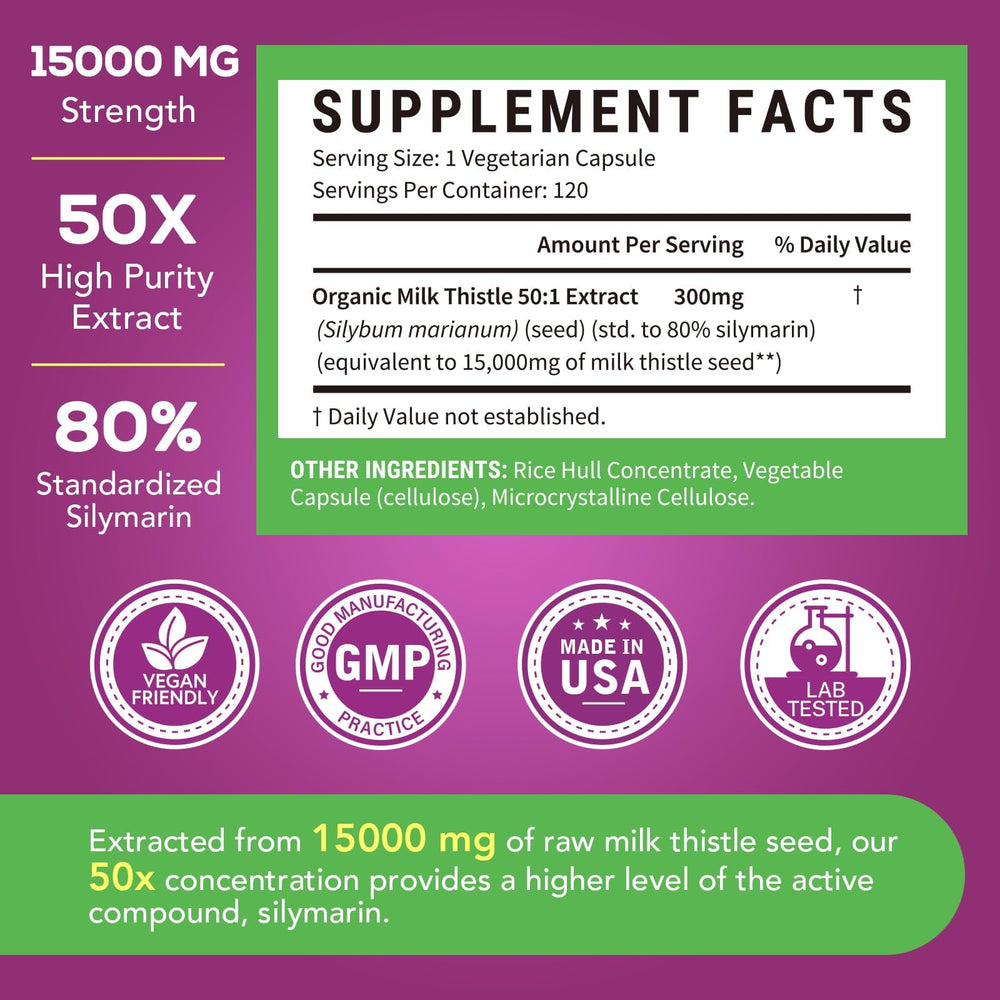 Surebounty veggie capsules packaging shows vegan, non-GMO liver health support