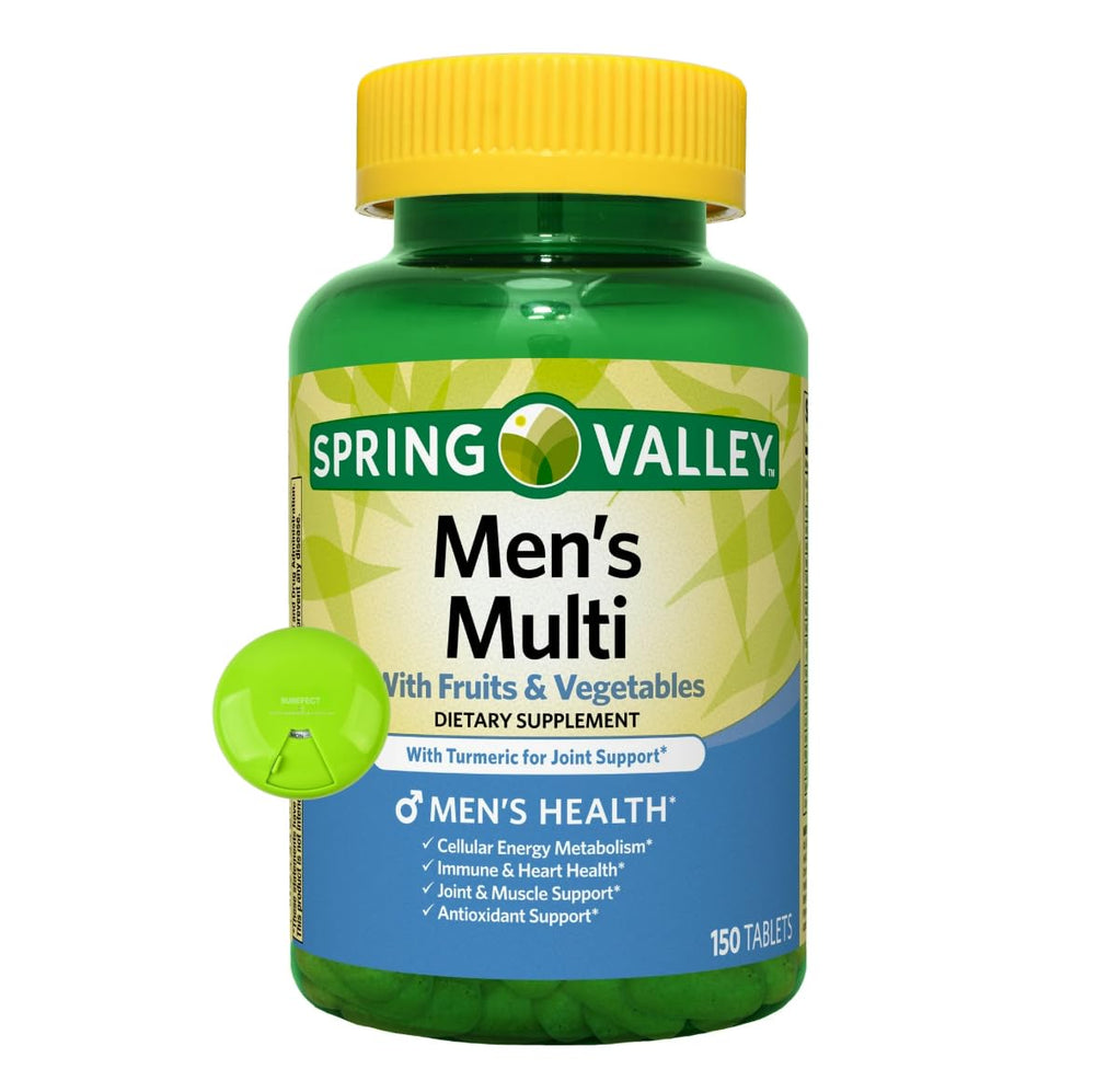 SUREFECT Spring Valley men's multivitamin bottle front view supports daily wellness