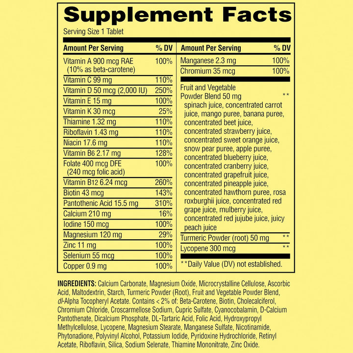 SUREFECT Spring Valley fruits-veggies-blend label highlights natural phytonutrients