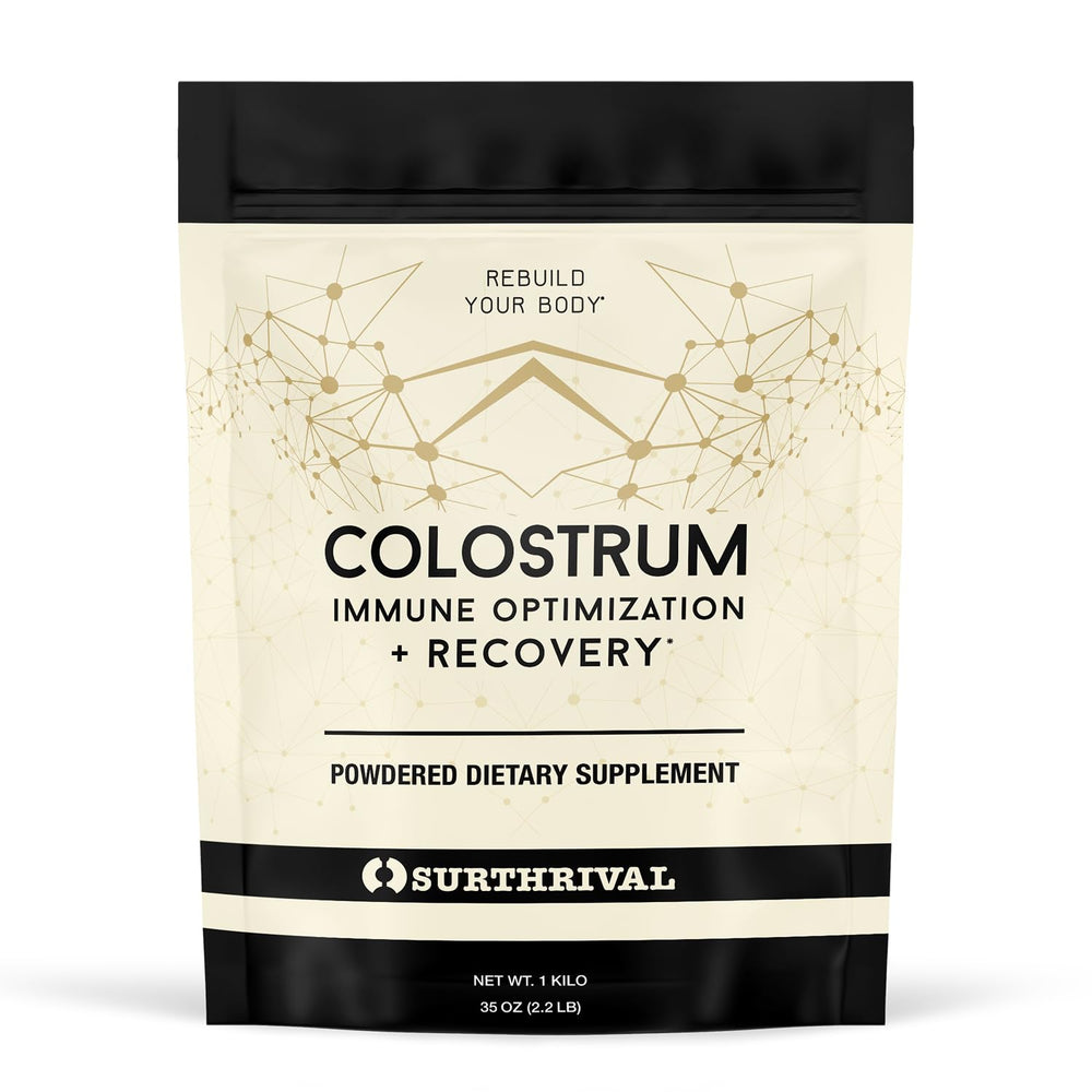 Surthrival Colostrum Powder jar for immune support.