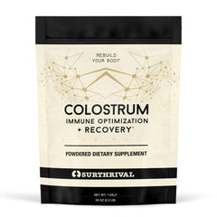 Surthrival Colostrum Powder jar for immune support.