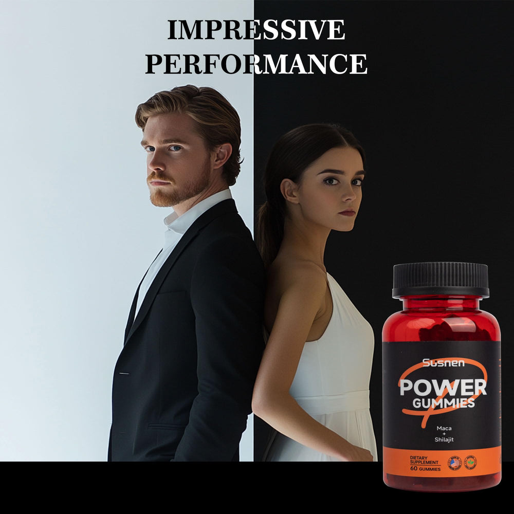 Susnen Power Gummies pour image depicting ready-to-use energy support