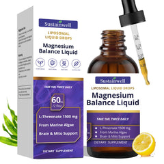SustainWell magnesium-L-threonate drops bottle for easy daily brain support