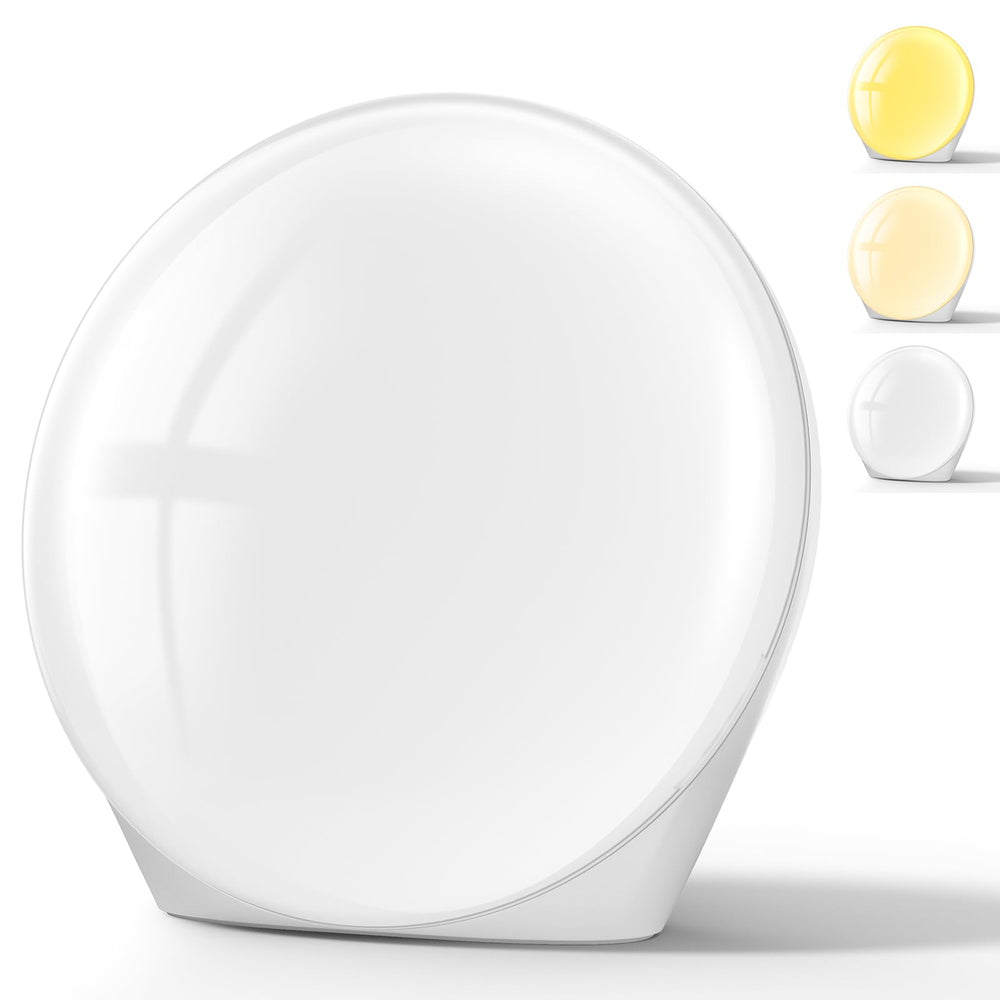 SUXIO Light Therapy Lamp front view displaying 10,000 Lux for mood support.
