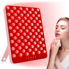 SUXIO red light therapy lamp front view in pink highlighting skin vitality and ease of use