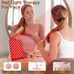 SUXIO red light therapy lamp timer display for structured, timed sessions