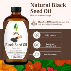Gotero de SVA Aceite de semilla negra listo para aplicar sabía.