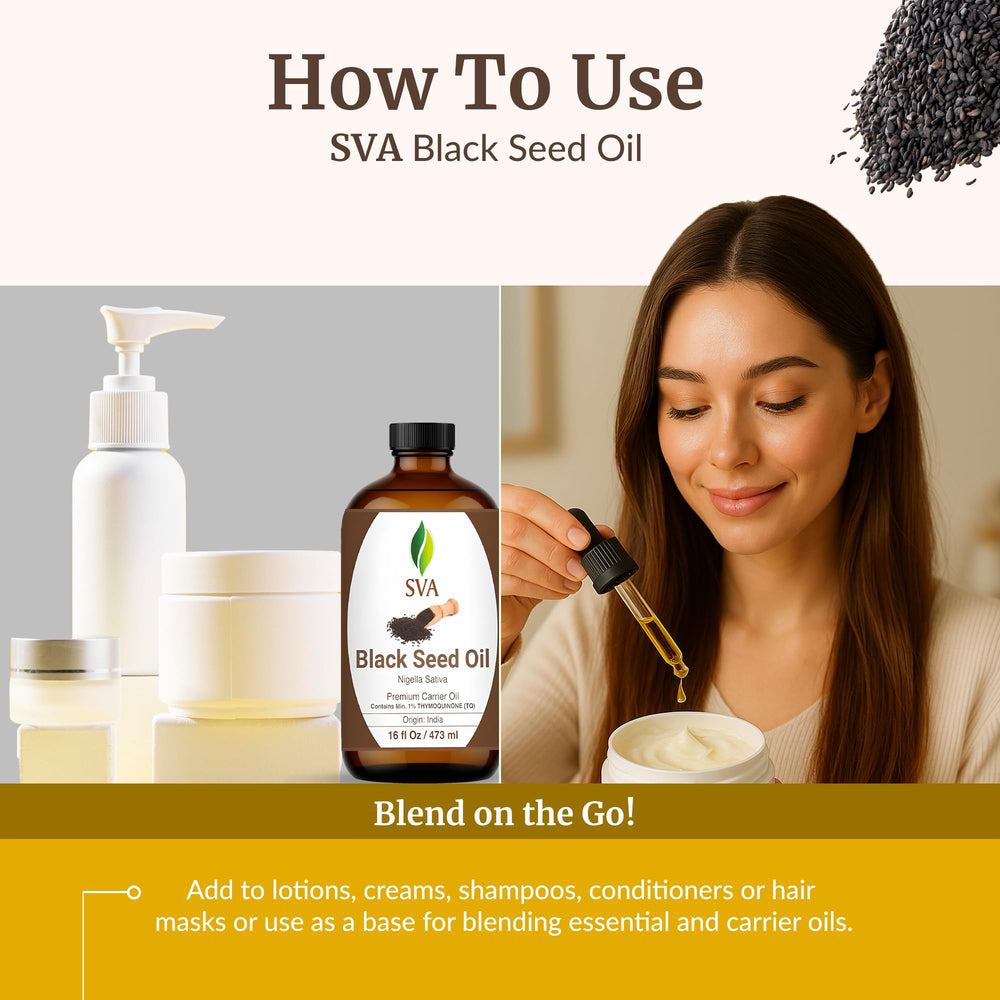 SVA aceite de semilla negra hidrata y nutre la piel.