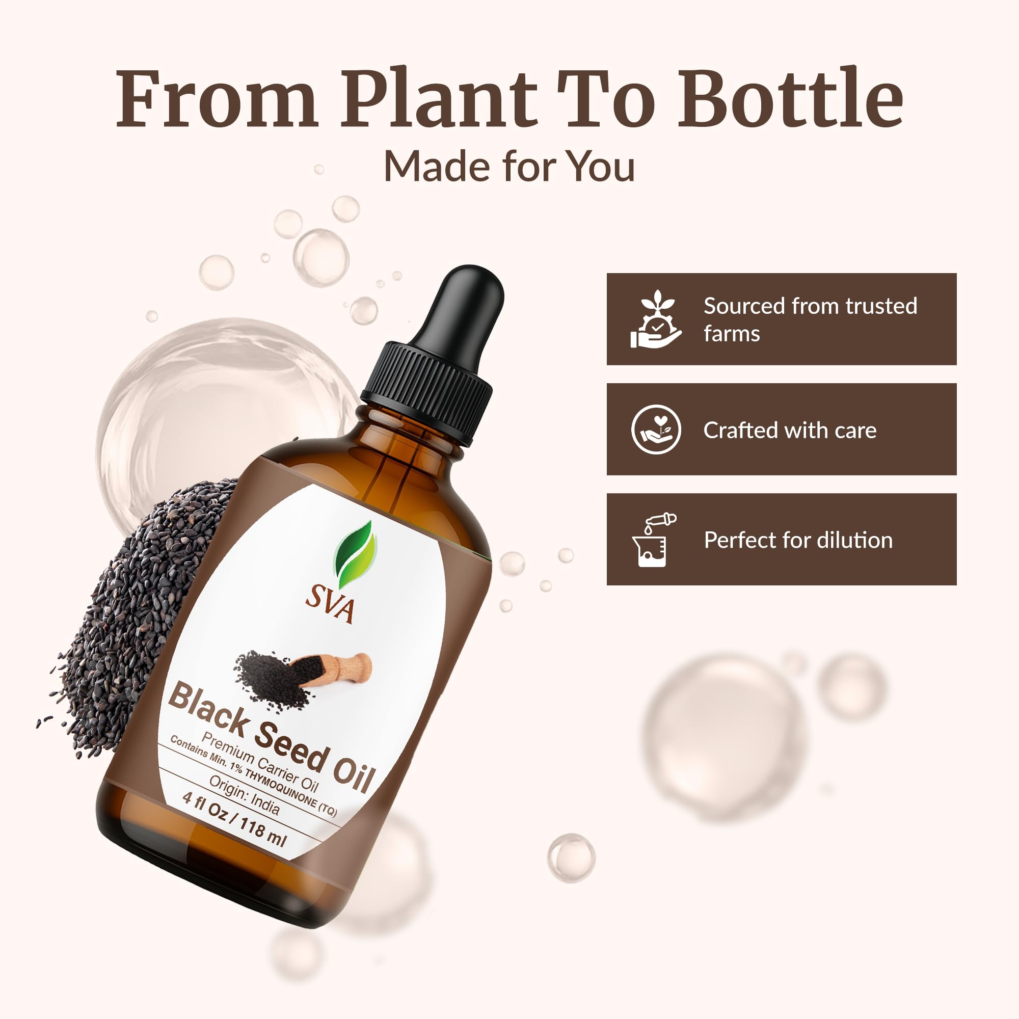 Massaging SVA Black Seed Oil into the scalp for conditioning.