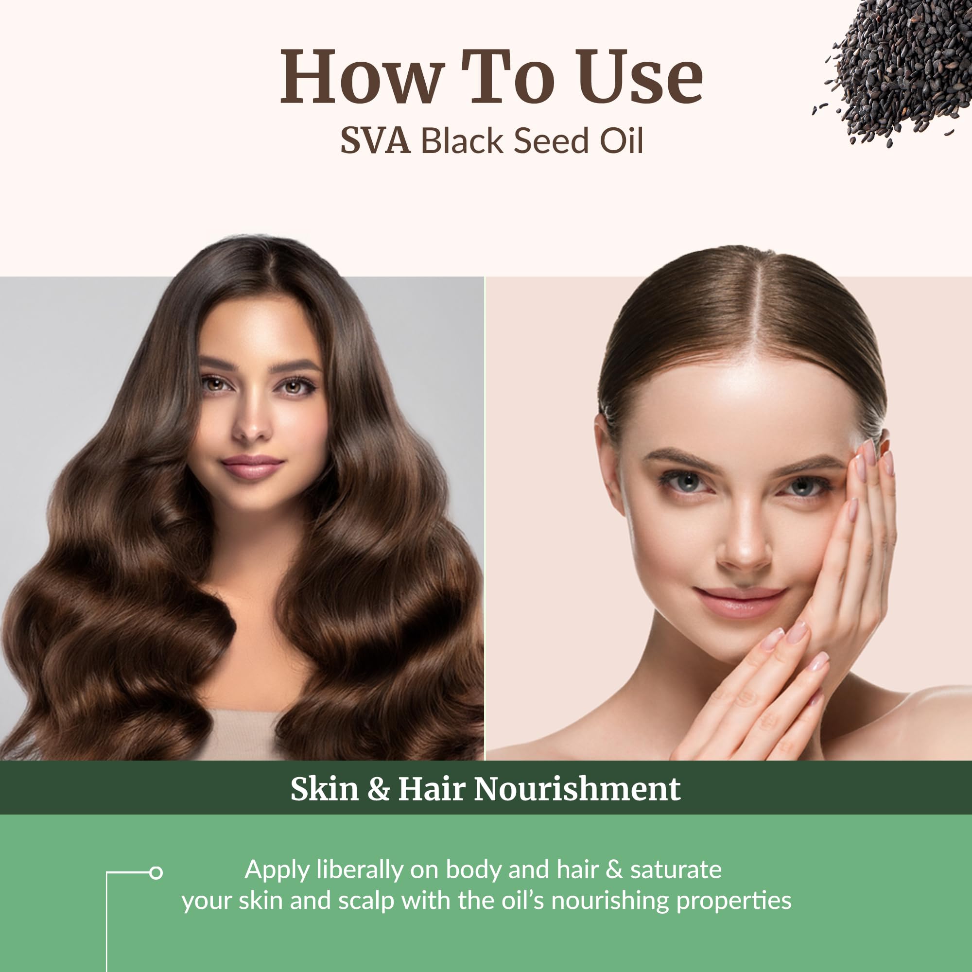 Mixing SVA Black Seed Oil with shampoo for enhanced hair care.