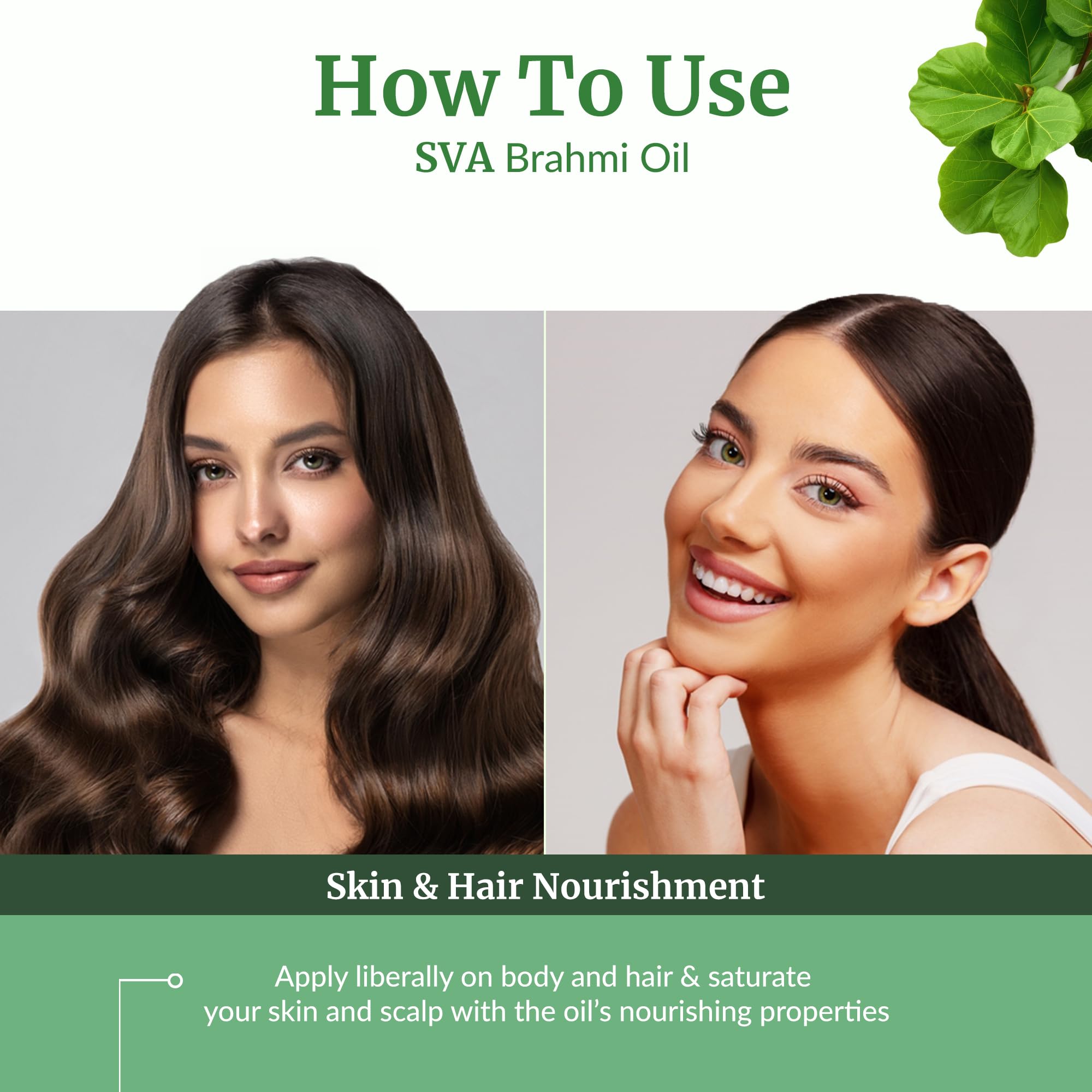Scalp massage with SVA Brahmi Oil for nourishment and relaxation.