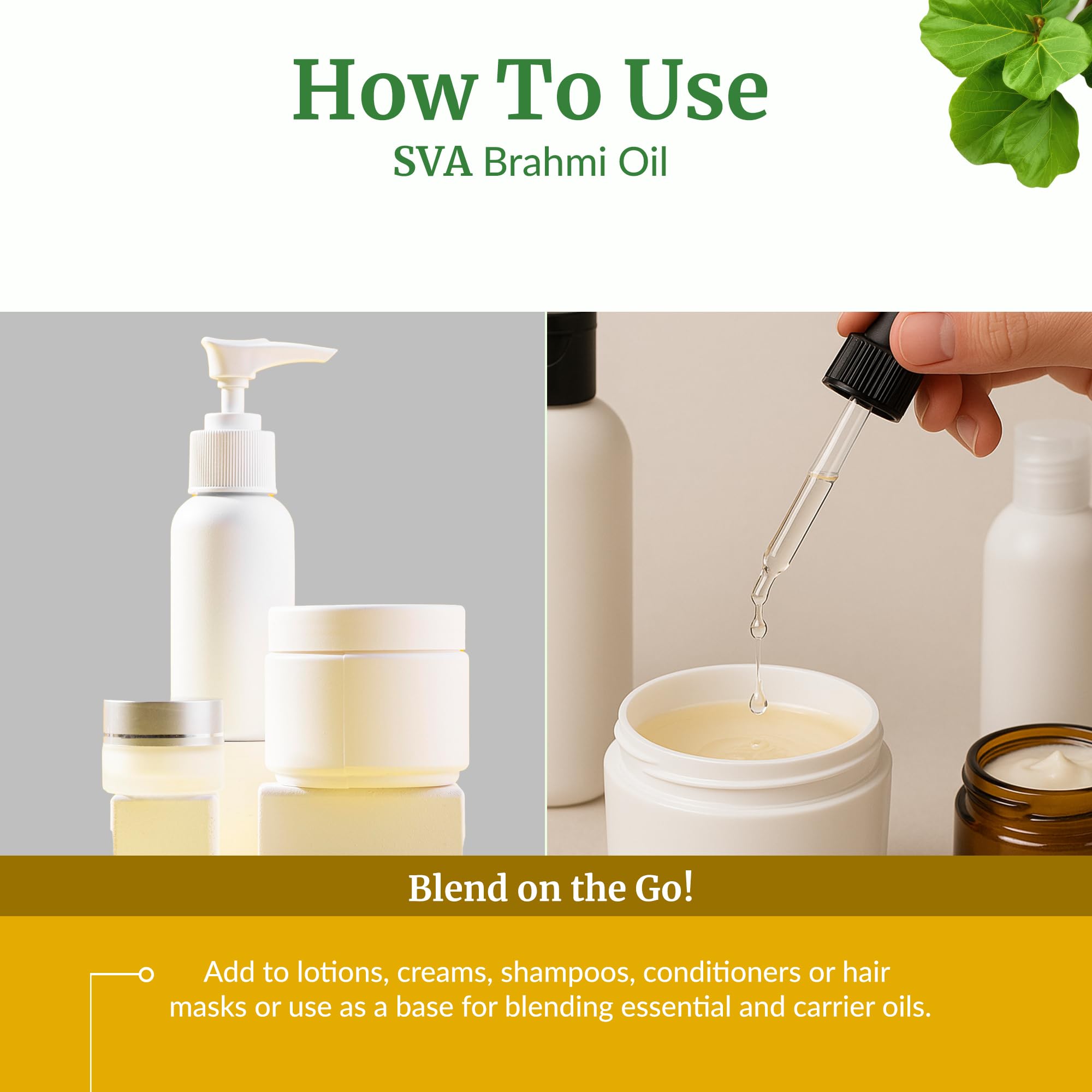 SVA Brahmi Oil mixed with shampoo for enhanced scalp care