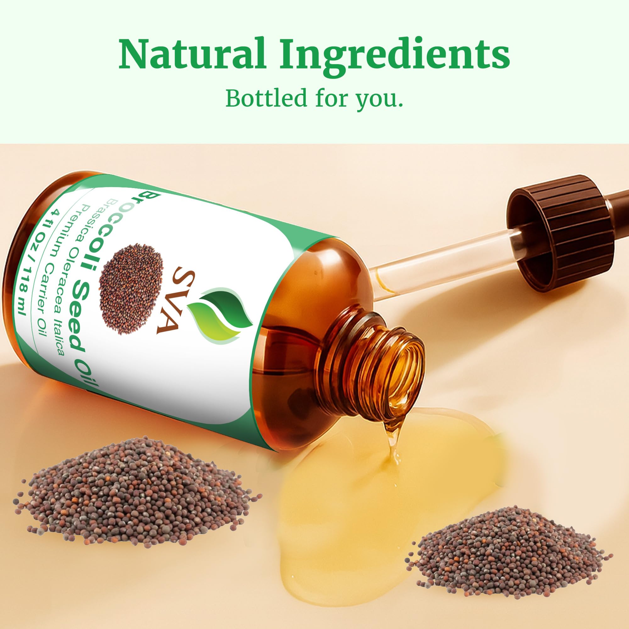 SVA Broccoli Seed Oil cruelty-free packaging and dropper