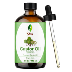 SVA Castor Oil bottle with dropper for easy, precise application