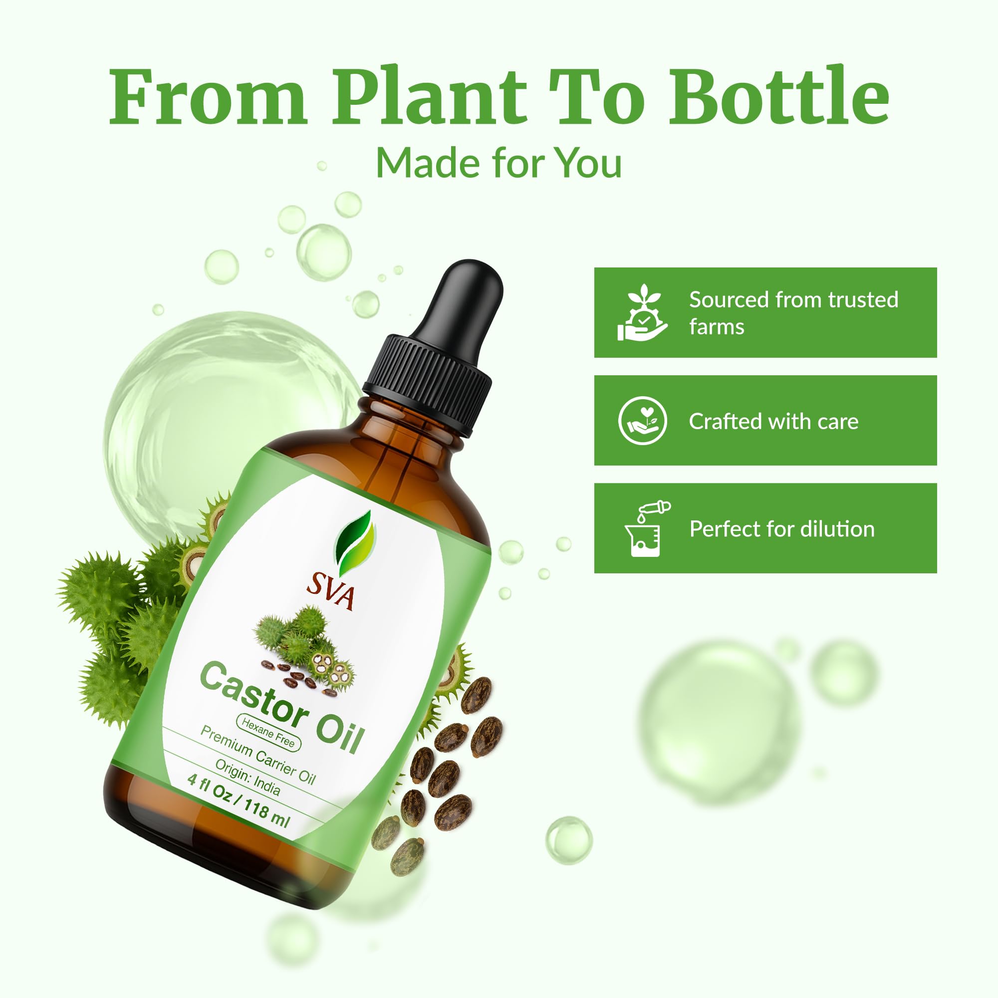 SVA Castor Oil on skin application for nourishment