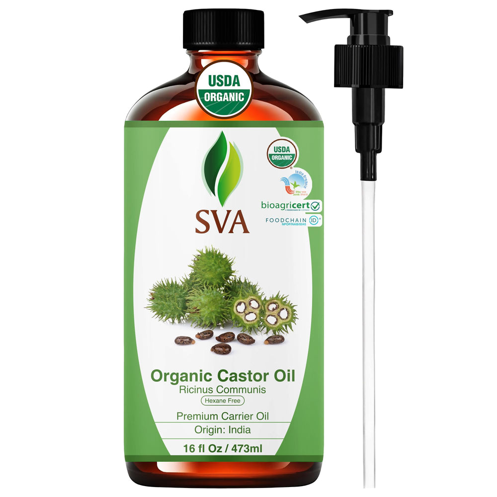 SVA Castor Oil pump bottle for easy, mess-free application