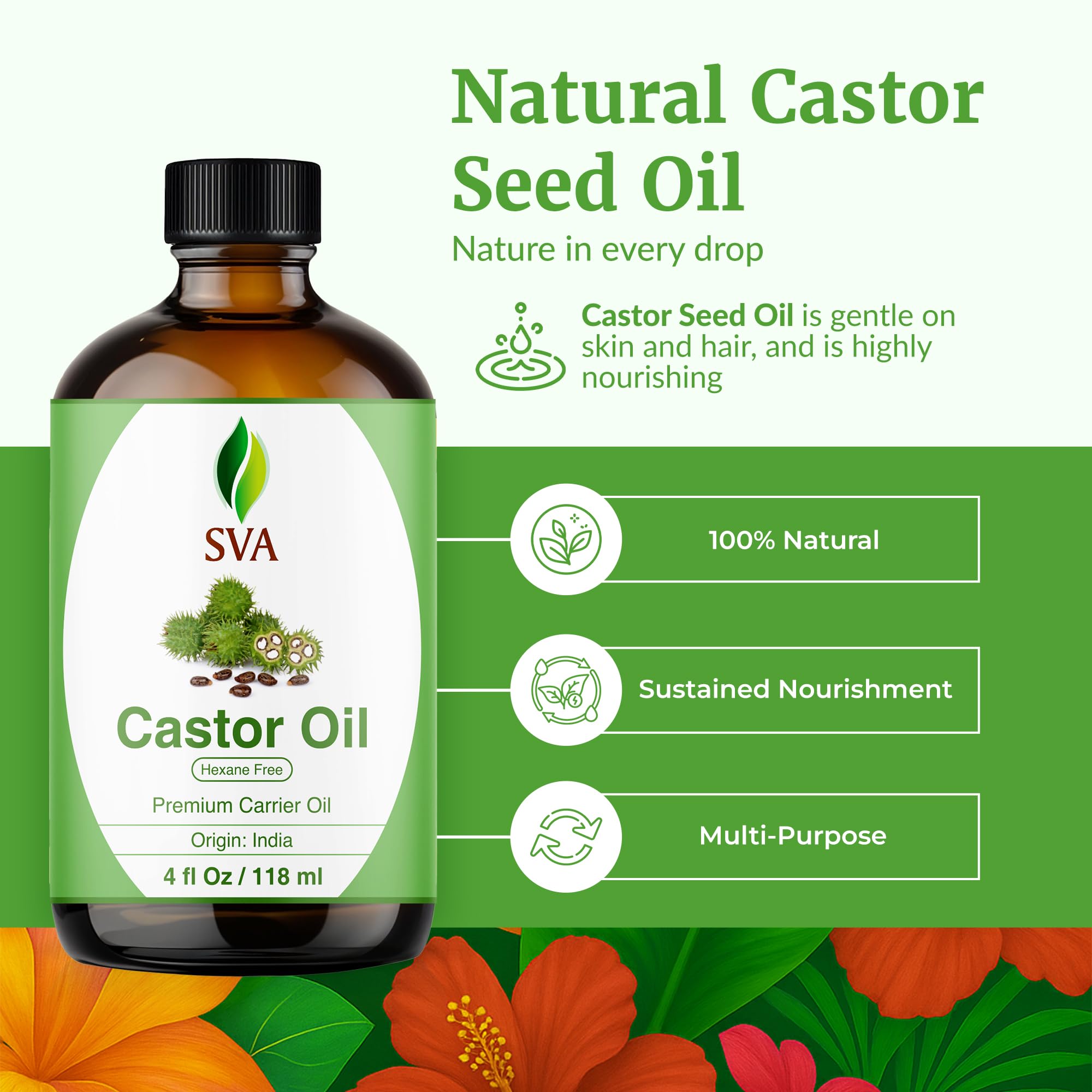 SVA Castor Oil raw seeds highlight natural source and quality
