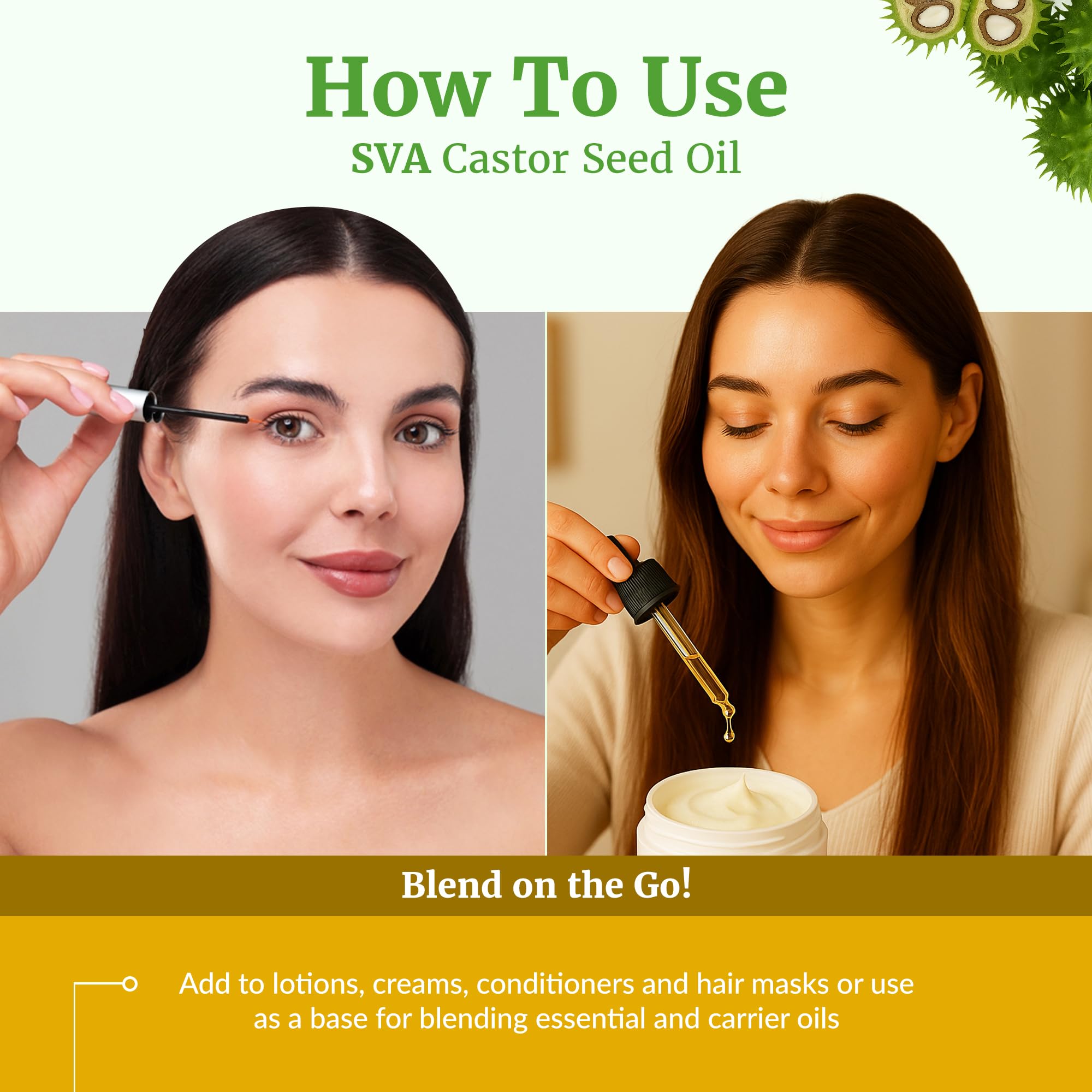 SVA Castor Oil bottle used in shampoo blend for hair care